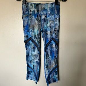 Lululemon On Pace Crop *21" Sun Dazed Multi Blue